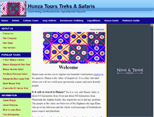 Tablet Screenshot of hunzatours.com